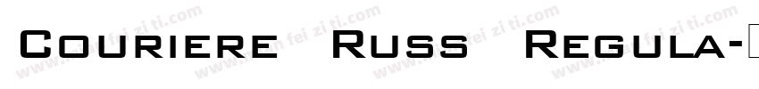 Couriere Russ Regula字体转换